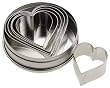 Ateco Graduated Heart Cookie Cutters, Set of 6