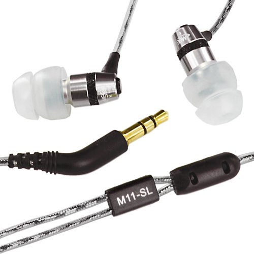 MEElectronics M11+SL Sound-Isolation In-Ear Headphones for iPod, iPhone, MP3/CD/DVD Players (Silver)