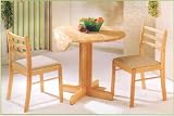 BEAUTIFUL 36"DIA TABLE W.2 ALL NATURAL 3BAR BACK CHAIRS