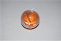 Orange mini handmade glass flower paperweight