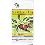 Jill Butler Olive Motif Kitchen Towel, 18-Inch x 27.5-Inch