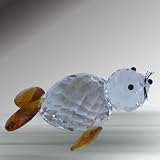 Crystal Seal Figurine (With Amber), 4.5 Inches, Handcrafted