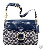12572 Coach Bleecker Denim Signature Shoulder Purse