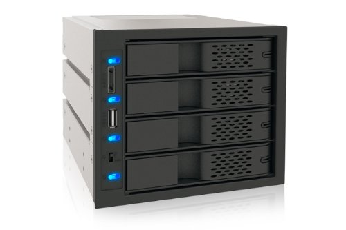 ICY DOCK 4xSATA Backplane 8,89cm 2,5Zoll SATA Festplatten 4in3 abnehmbarer 80mm Luefter Al Preisvergleich
