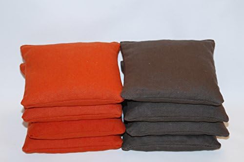 Cornhole Bags (Set of 8) Orange/Brown