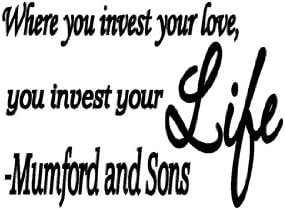 Life, Large Wall Sticker, Mumford and Sons, Lyrics, Life, Decal, Wallart
