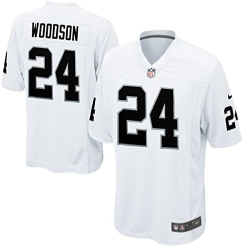 Oakland Men's Raiders #24 Woodson White Elite Football Jersey XX-Large