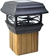 Moonrays 91253 Solar-Powered Post Cap LED Light for 4 by 4 Posts, Black