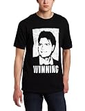FEA Merchandising Young Men's Charlie Sheen Winning Crewneck Shirt, Black, Large