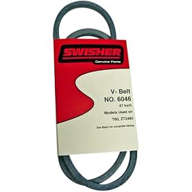 Swisher Mower 47-Inch Belt - Fits ZT2452, ZT2460, ZT2560, ZT2766, T-66 #6046