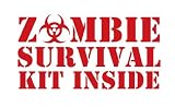 Zombie Survival Kit Inside - Decal / Sticker