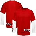 Chicago Bulls Red Two Fold Double Layer Long Sleeve T-shirt