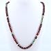 Mozambique Garnet, Green Apatite and Swarovski Crystal Gemstone Bead Choker Necklace with Gold Vermeil Accents, #7746