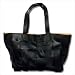 Woven Leather Handbag in Black