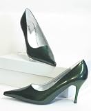 Zoom Produkt-Bild: Damen Lack Pumps glitzernd dunkelgr&uuml;n