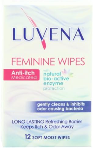 Luvena Anti-Itch Medicated Feminine Wipes 12 Count