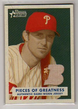 Buy 2006 Bowman Heritage Chase Utley Game Used Bat Baseball Card by Topps