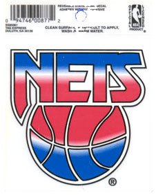 New Jersey Nets Throwback Reusable Static Window Cling