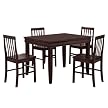 5 Pc Fancy Wood Dining Set - Espresso