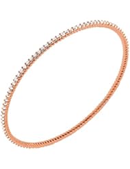 1.92 ct. tw Round Diamond Bangle Bracelet in Prong Setting - G-H SI1 - 18 Kt. Rose Gold