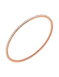 1.92 ct. tw Round Diamond Bangle Bracelet in Prong Setting - G-H SI2 - 14 Kt. Rose Gold