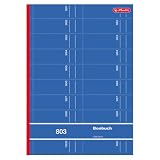 Produkt-Bild: Herlitz 892612 Bonbuch 803, A4, rosa, blau, gelb, gr&uuml;n oder rot, 2x50 Blatt, 1000 Bons farbig sortiert