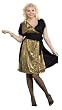 Plus Size 70's Disco Gold Costume - Womens Full 18-22