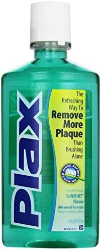 Plax Advanced Formula Plaque Loosening Rinse, Soft Mint, 16 Fluid Ounce - Buy Packs and SAVE (Pack of 5)