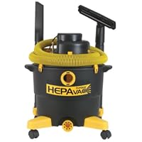 Dustless Technologies 16006 16-Gallon Dustless Wet/Dry Vacuum with Hepa Filter, 12-Foot  by 1-1/2-Inch Hose