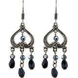 Antiqued Black Aurora DEVOUT CHANDELIER Earrings