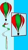 50 Tall Hot Air Fiesta Balloon Twister - Bold, Bright & Colorful Twister - Spinner - Windsock Hanging Garden Decorative Scuplture Decor 50 Inches Tall