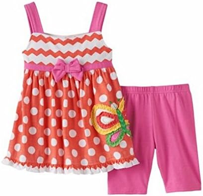 Nanette Polka-dot Butterfly Top & Bike Shorts Set - Toddler Girl