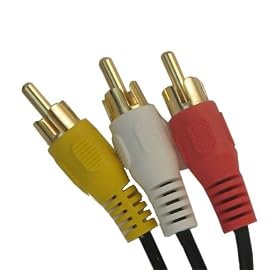 20m RCA / Phono c�ble (triple) - QUALIT� SUP�RIEURE (100% fil de cuivre) - or 24 carats - m�le � m�le - Audio Gauche & Droite & Vid�o - St�r�o - 3RCA - 3xRCA - 20,0 m