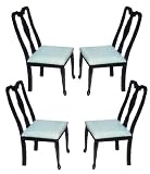 Four Cherry Finish Side Chairs