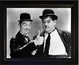 Framed - Laurel and Hardy Black and White Photograph 32cm x 27cm