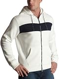 Nautica Men's Hooded Fleece Jacket,Sail White,Small