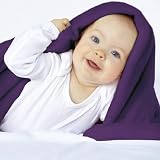 Throw Blanket Fleece Blanket Supersoft Warm 150x200 cm (Purple)by Jago