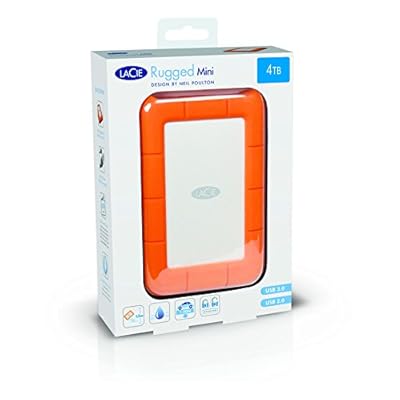 LaCie Rugged Mini USB 3.0 / USB 2.0 4TB External Hard Drive (LAC9000633)