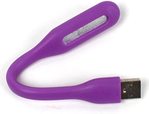 Xinci Mini USB LED Light Adjust Angle Portable Flexible Energy Saving Night Book Reading Lamp Outdoor Gifts for Powerbank PC Laptop Notebook Computer Keyboard (Purple)