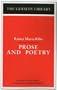 Prose and Poetry: Rainer Maria Rilke (German Library)