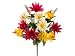 Faux 20.5 Dahlia/Black-Eye-Susan/Lily Mixed Bush x14 Beauty Yellow (Pack of 12)