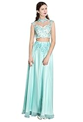 Organza Cocktail High-Neck Lace-Up Sequined Evening Dress/Homecoming Dress/Prom Dress/Maxi Dress 