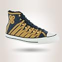 Converse All Star Jimi Hendrix Limited Edition Loop Hi Top - Navy/ Gold