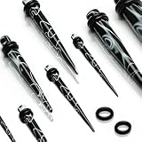 9er Set Expander Dehnungsstab Marmor 1,6-10mm