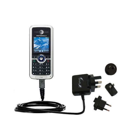 International Wall / AC Charger for the Motorola C168 - Gomadic Brand w/ TipExchange Technology
