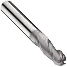 Niagara Cutter CB330 Carbide End Mill, General Purpose, TiCN Coated, 3 Flutes, Ball End