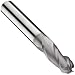 Niagara Cutter CB330 Carbide End Mill, General Purpose, TiCN Coated, 3 Flutes, Ball End