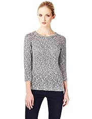 Autograph Cotton Rich Textured Slub Jumper
