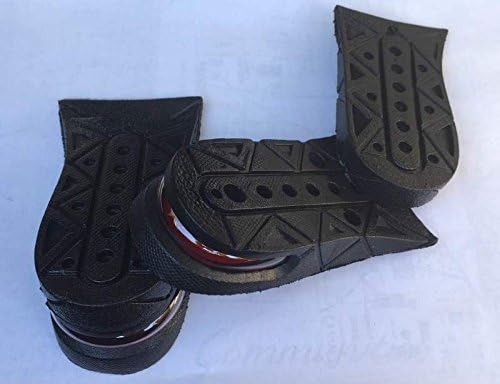 Half-sole Shoe Insole 2-layer Air Cushion Heel Increase 5cm Taller Height (Black)