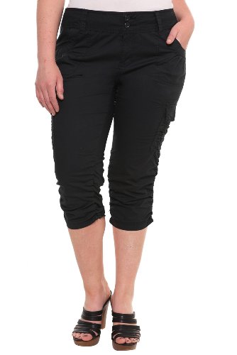 Torrid Plus Size Boom Boom Jeans - Black Stitch Cropped Pant Torrid Plus Size Boom Boom Jeans - Black Stitch Cropped Pant
